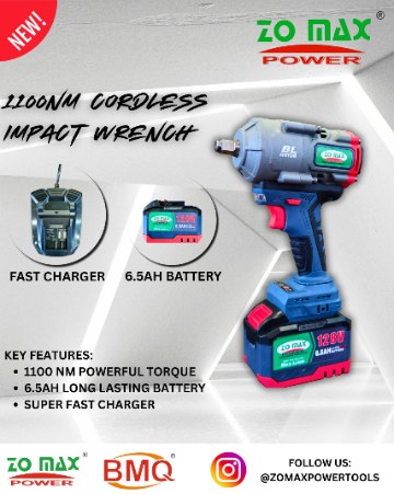 ZOMAK ZCT-111 Cordless Impact Wrench 1100Nm